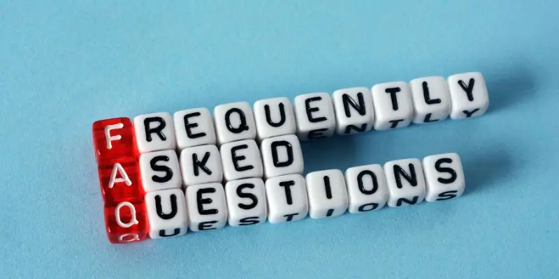 Frequently Asked Questions Spelt On Cubes