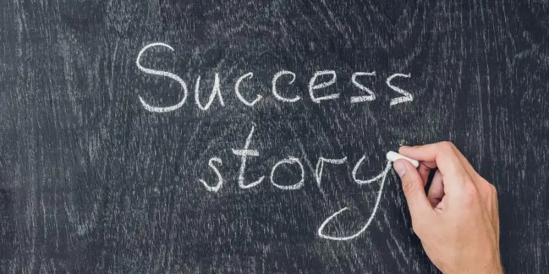 Success Story Written On A Chalkboard