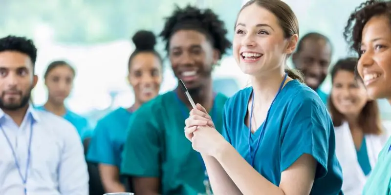 Nurses In A Meeting Talking