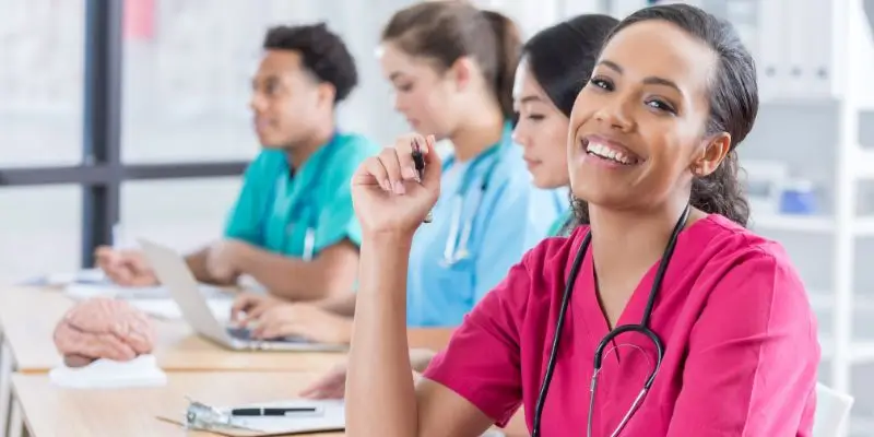 Student Nurse In Classroom