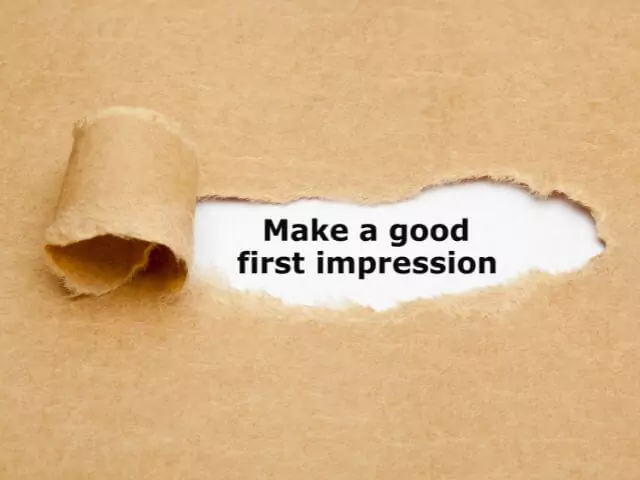 make a good first impression written on paper