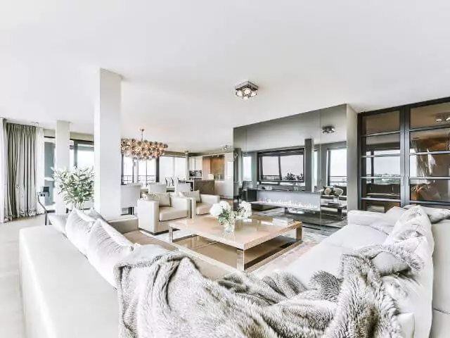 modern designed room in white