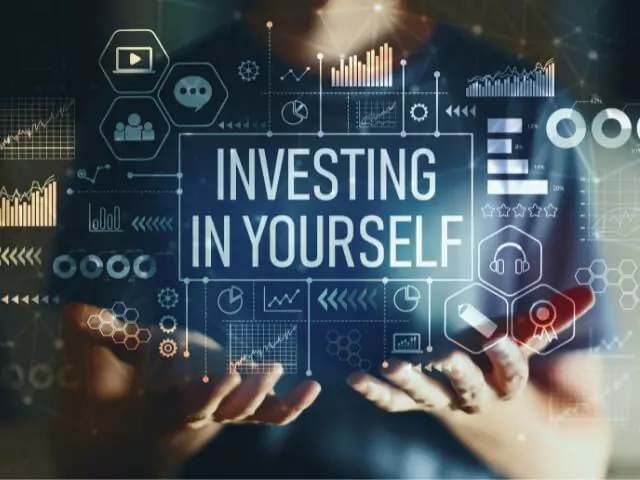 Investing In Yourself Written On Screen
