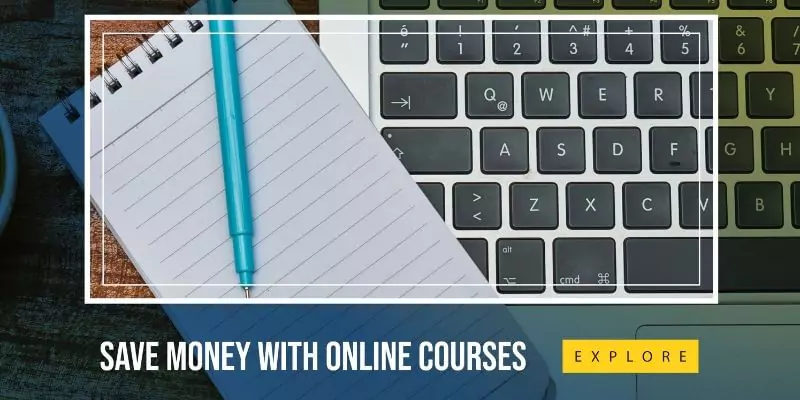 save money with online learning cta