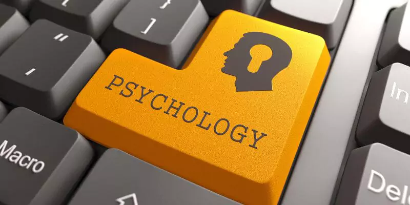 enter key on keyboard with the word psychology on it