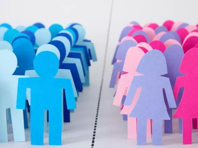 Cardboard Men And Women Divided