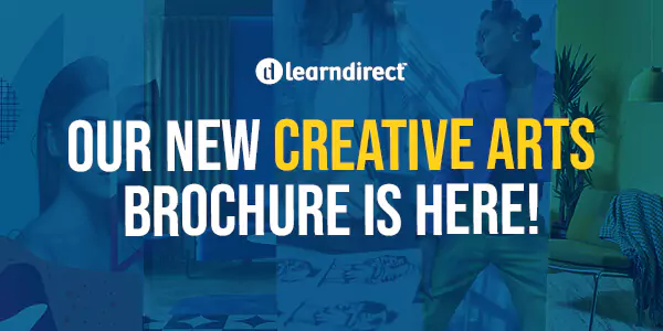 creative arts brochure download cta blue